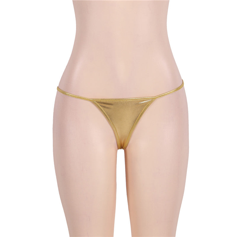 Metallic Faux Leather G-String Thong | Love It Curvy