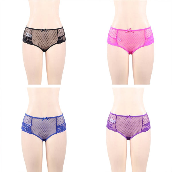 High-Waisted Strappy Lace Panties – 4-Pack | Love It Curvy