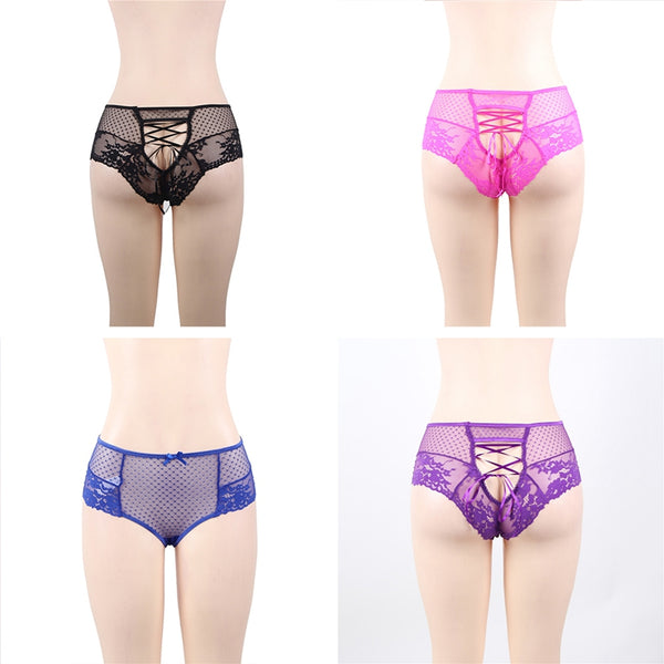 High-Waisted Strappy Lace Panties – 4-Pack | Love It Curvy
