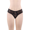 Floral Lace Mesh Panty with Lace-Up Back | Love It Curvy