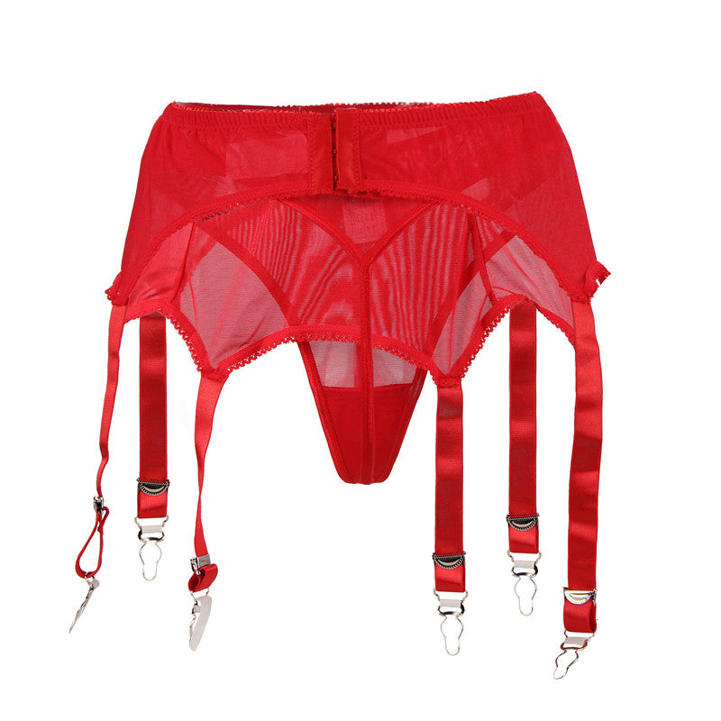 Sexy Lace Garter Panty in red - Love It Curvy