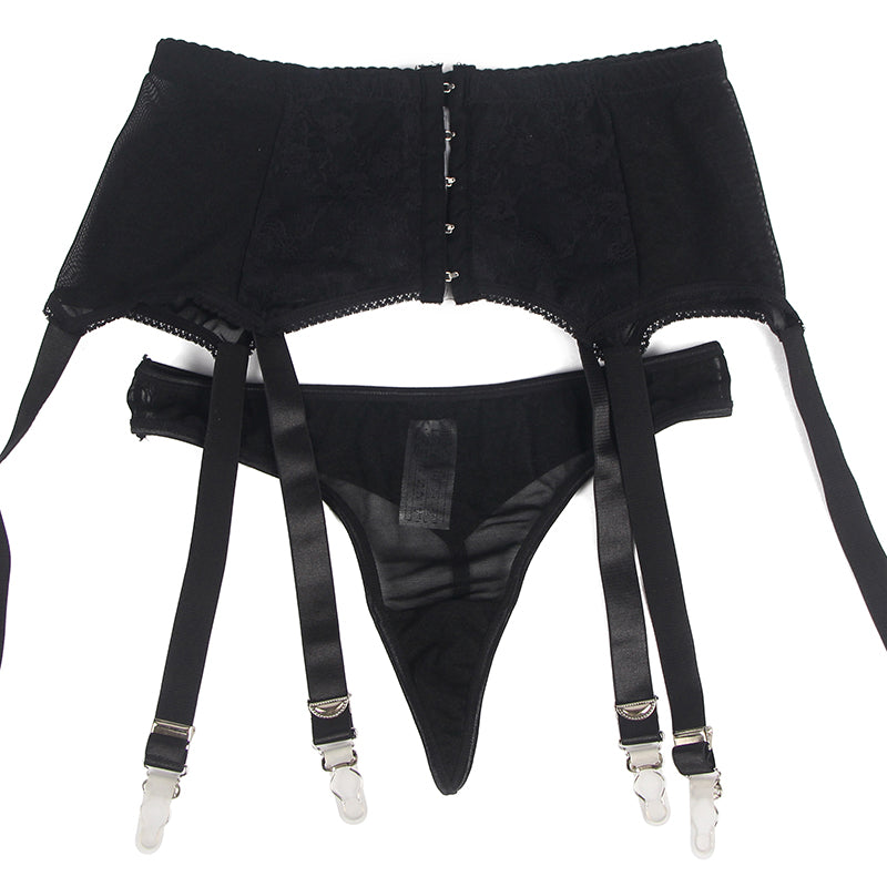 Sexy Lace Gartered Panties Womens High Waist Plus Size Lingerie - Love It Curvy