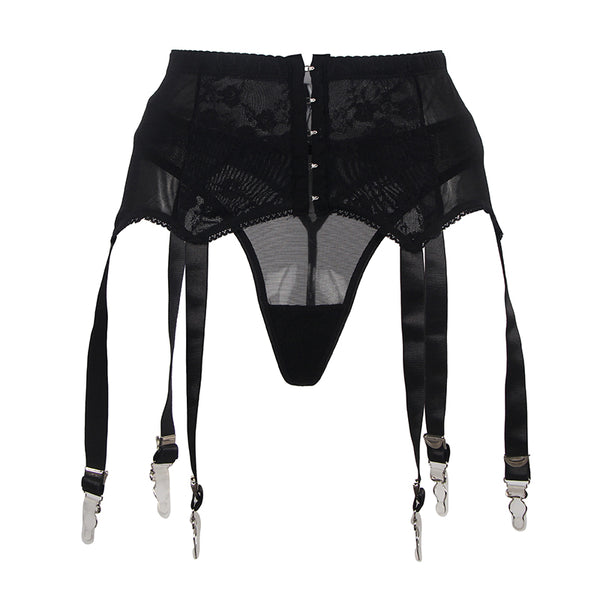 Sexy Lace Gartered Panties Womens High Waist Plus Size Lingerie - Love It Curvy