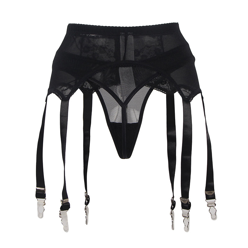 Sexy Lace Gartered Panties Womens High Waist Plus Size Lingerie - Love It Curvy