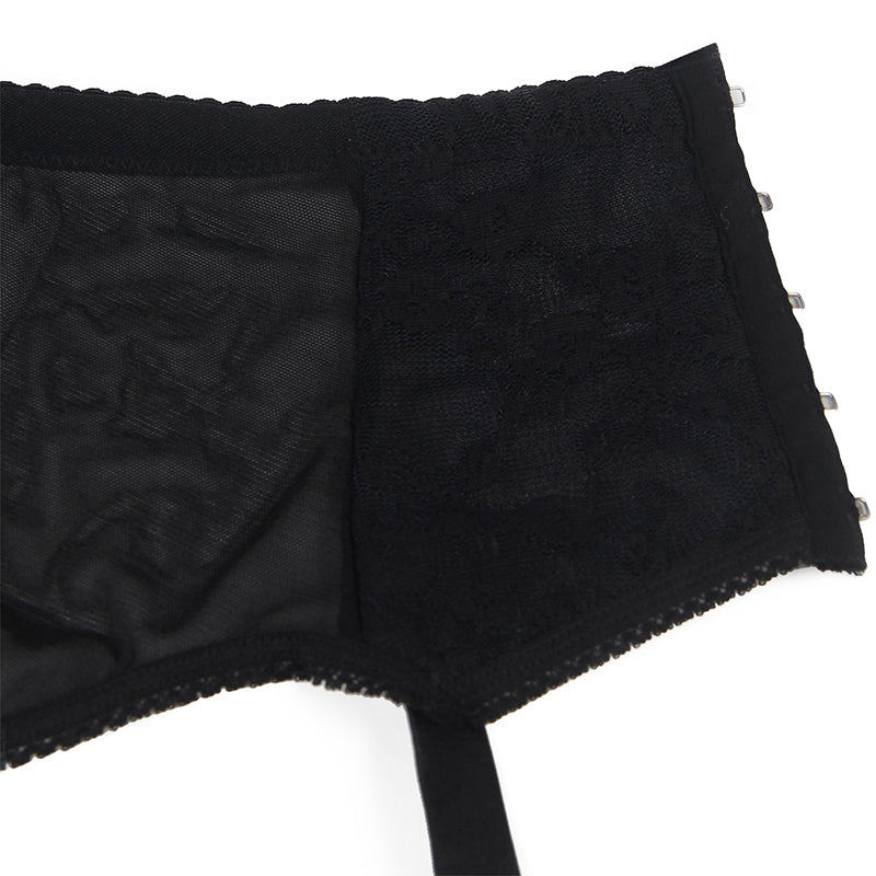 Sexy Lace Gartered Panties Womens High Waist Plus Size Lingerie - Love It Curvy