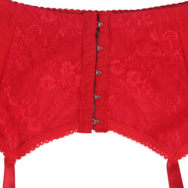 Sexy Lace Gartered Panties Womens High Waist Plus Size Lingerie in blue - Love It Curvy
