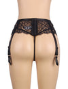Eyelash Lace High Waist Garter Belt Panty | Love It Curvy