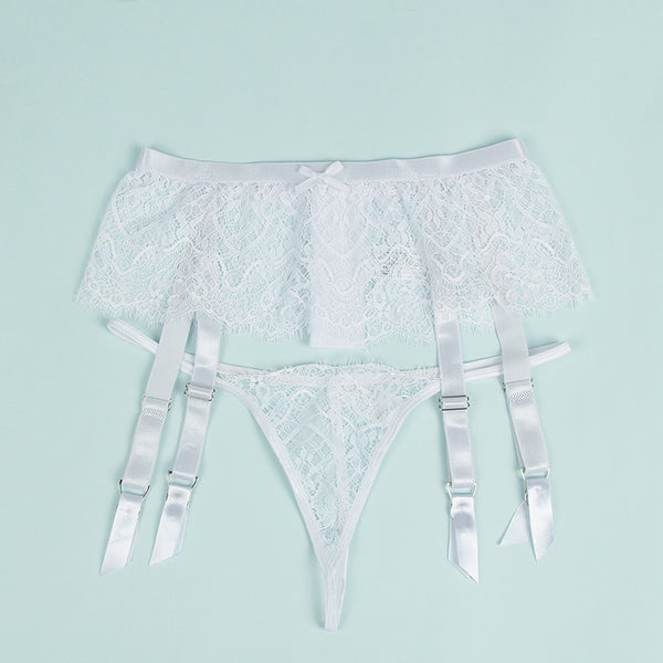 High-Waisted Eyelash Lace Garter Panty | Love It Curvy