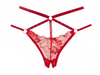 Margot Choker Bralette and Crotchless Panty Set in Red, product view