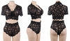 Plus size floral lace bra and high-waist panty set, image 5