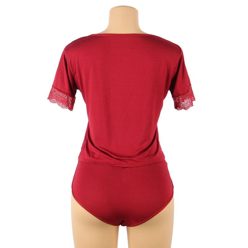 Stretchy Modal Casual Sleepwear Two-Piece Set | Love It Curvy