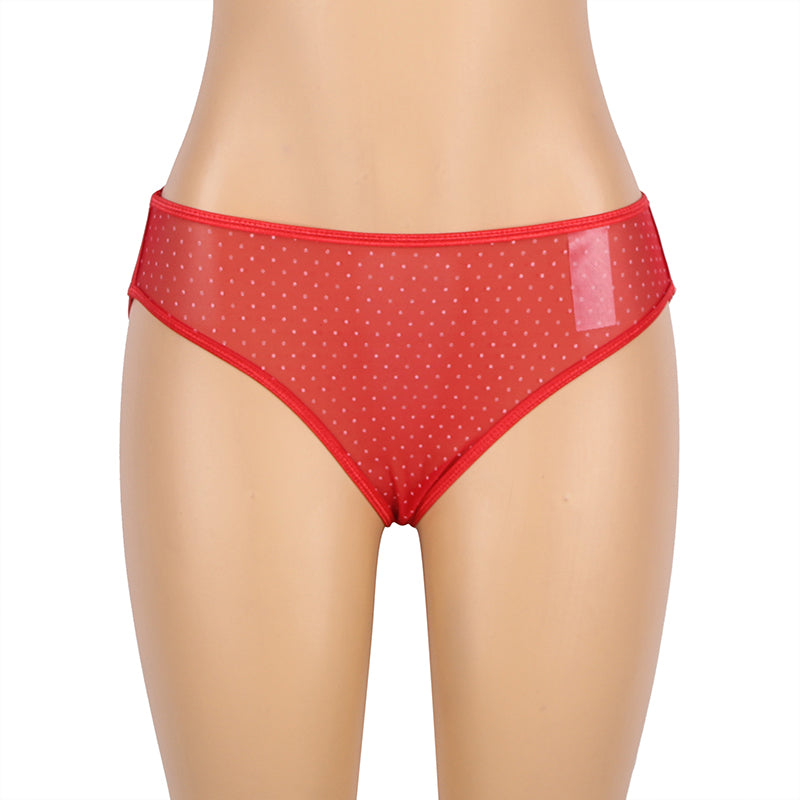 Red Sexy Bow Knot Cutout Out Bra Open Back Side Babydoll - Love It Curvy