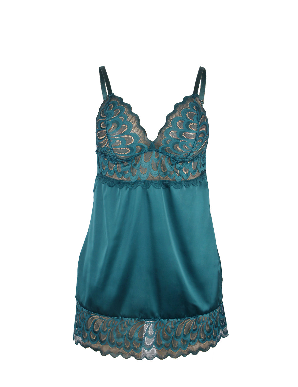 Final Few: Plus Size Floral Lace Babydoll Set