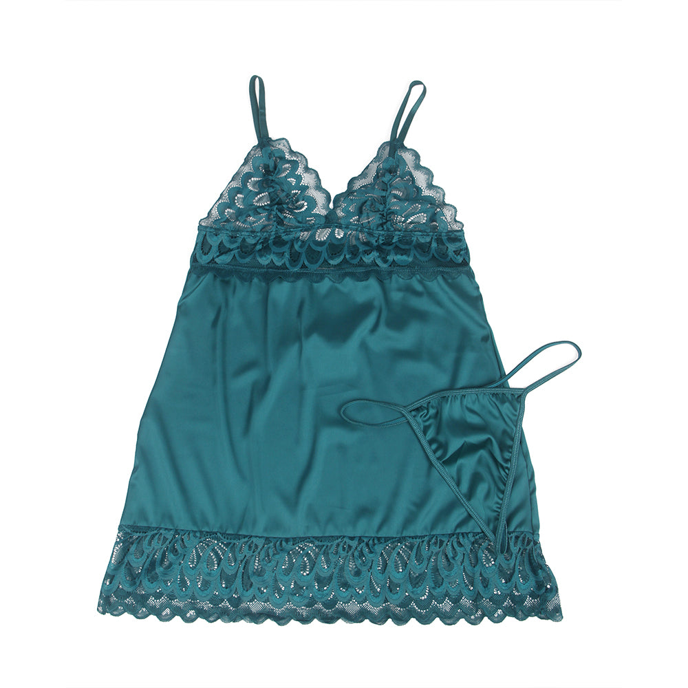 Final Few: Plus Size Floral Lace Babydoll Set