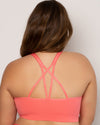 Curvy Couture Smooth Seamless Comfort Wireless Longline Bra in Sun Kissed Coral