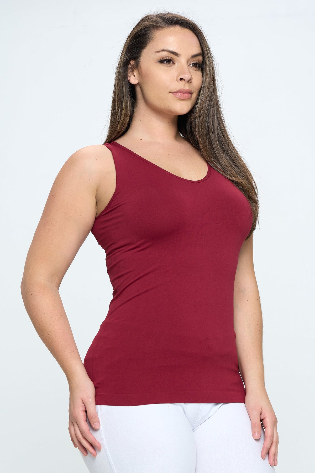 V or U Neckline Reversible Seamless Tank | Love It Curvy