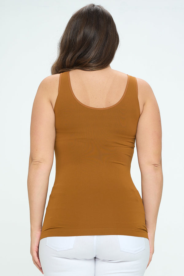 V or U Neckline Reversible Seamless Tank | Love It Curvy