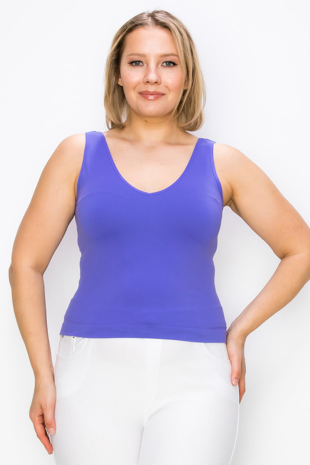Love It Curvy V or U Neckline Reversible Seamless Tank