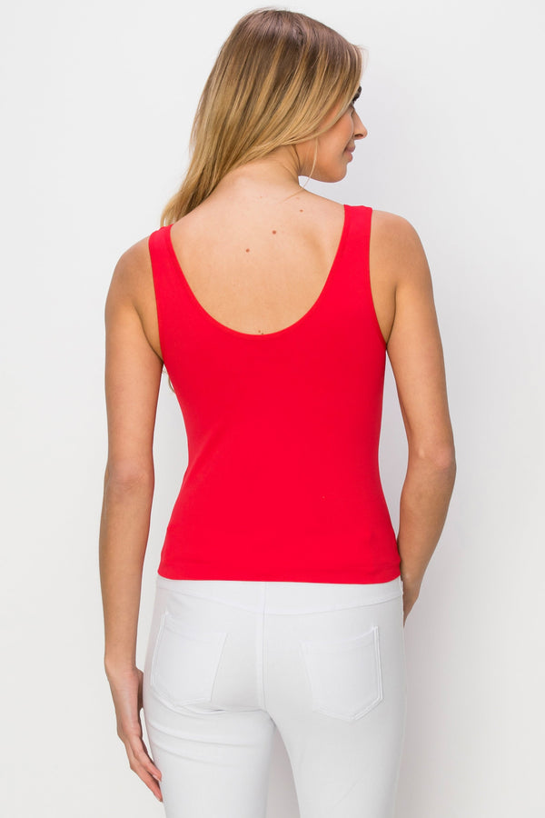 V or U Neckline Reversible Seamless Tank | Love It Curvy