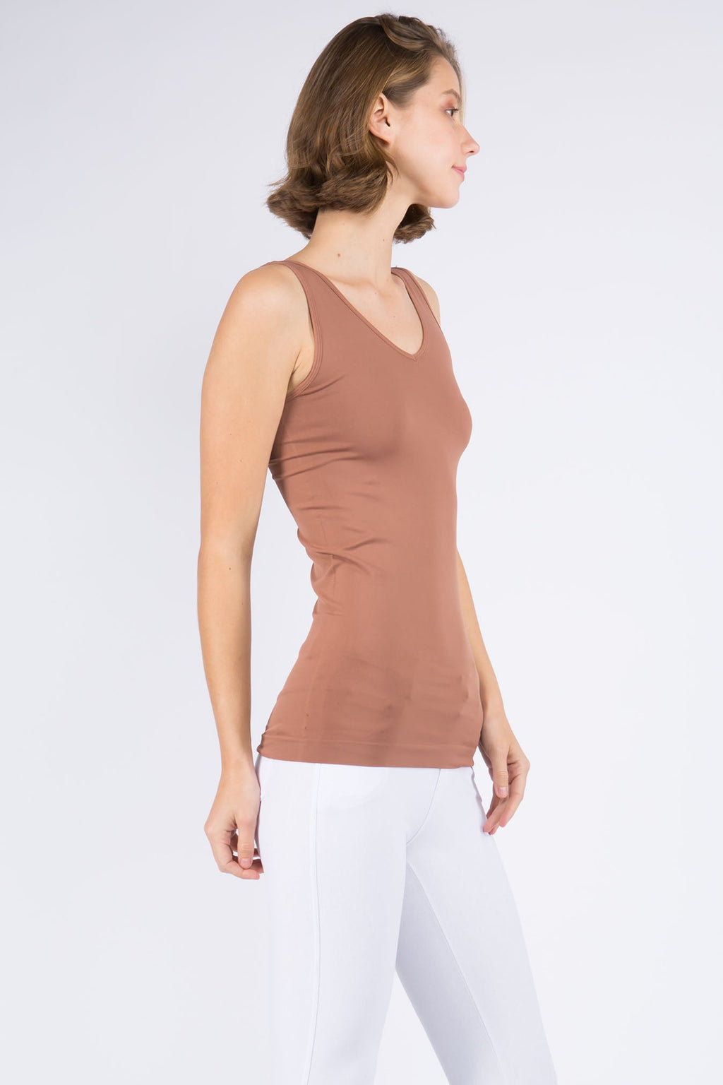 V or U Neckline Reversible Seamless Tank | Love It Curvy