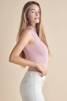 Women's Always Classy Ribbed Mock Neck Tank