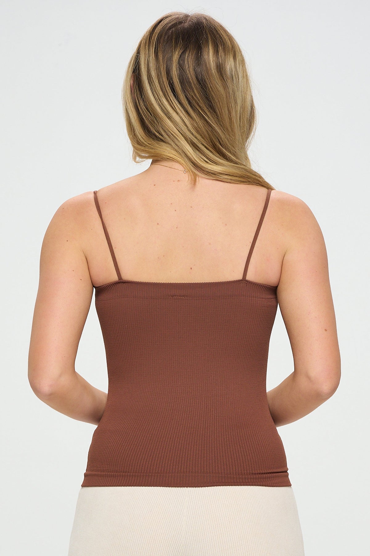 Ribbed Thin Strapped Seamless Cami | Love It Curvy