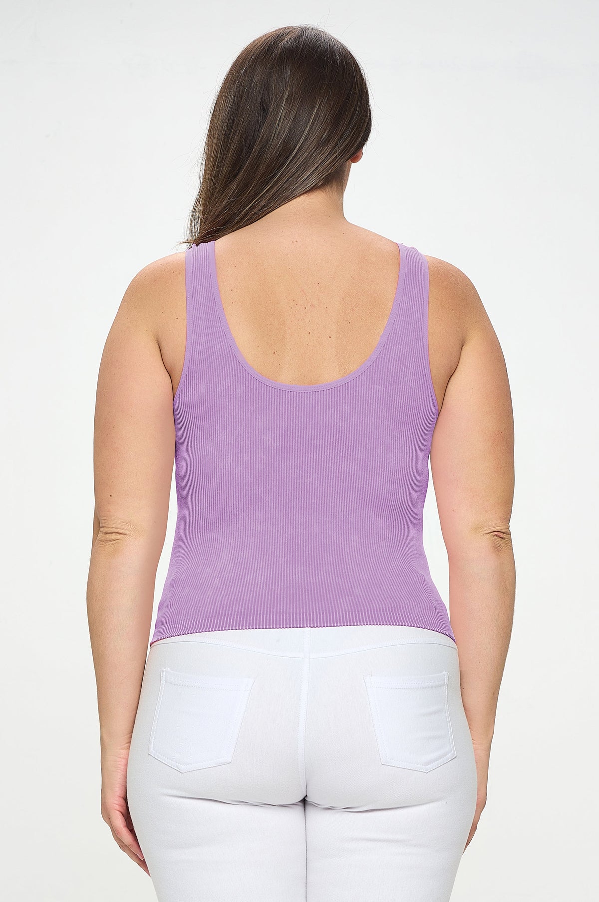 Seamless Reversible Stonewashed Ribbed Tank | Love It Curvy