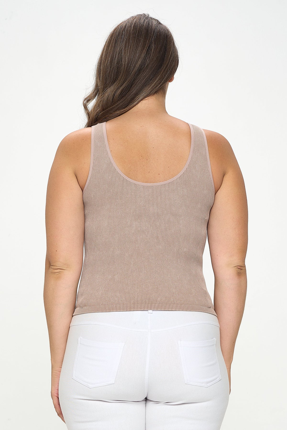 Seamless Reversible Stonewashed Ribbed Tank | Love It Curvy