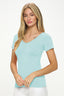 Seamless Reversible V-Neck Short Sleeve Top | Love It Curvy
