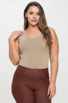 Love It Curvy Reversible High-Low Neckline Seamless Tank