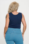 Love It Curvy Reversible High-Low Neckline Seamless Tank