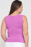 Love It Curvy Reversible High-Low Neckline Seamless Tank