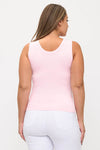 Smokey Olive High-Low Reversible Neckline Seamless Tank Top