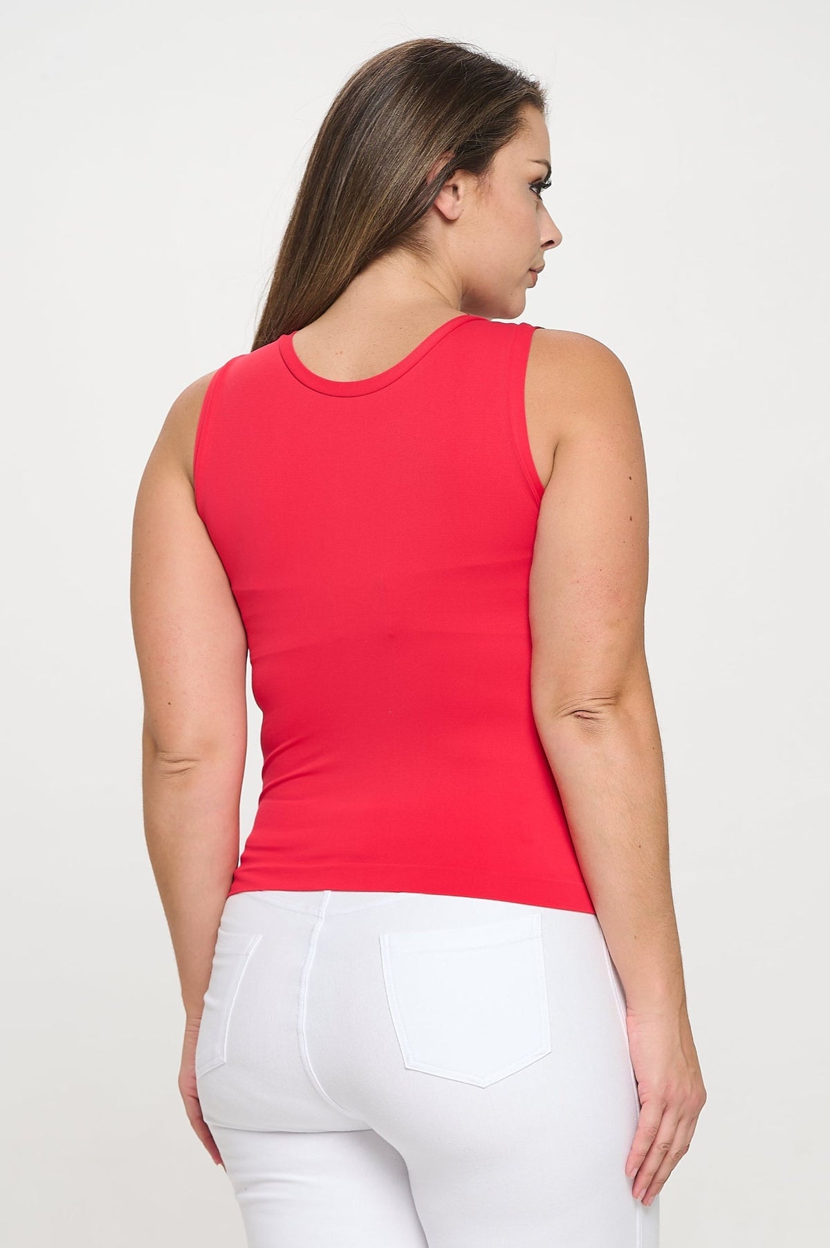Reversible High-Low Neckline Seamless Tank | Love It Curvy