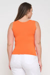 Grey High-Low Reversible Neckline Seamless Tank Top