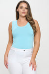 Love It Curvy Reversible High-Low Neckline Seamless Tank