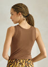 Love It Curvy Reversible High-Low Neckline Seamless Tank in Red