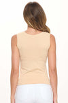Love It Curvy Reversible High-Low Neckline Seamless Tank