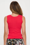 Love It Curvy Reversible High-Low Neckline Seamless Tank