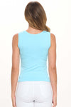 Love It Curvy Reversible High-Low Neckline Seamless Tank