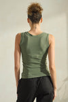 Very Periwinkle High-Low Reversible Neckline Seamless Tank Top
