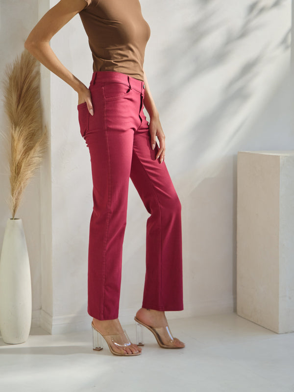 Classic Solid Straight Leg Jeggings | Love It Curvy