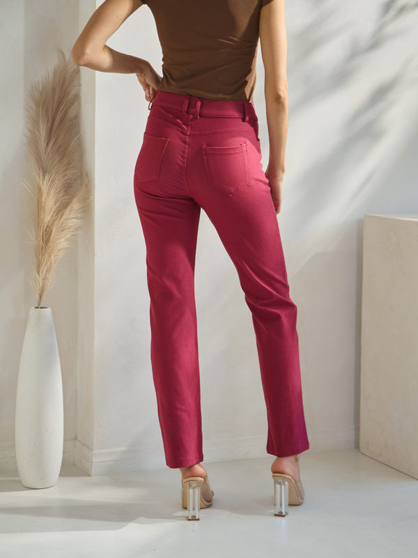Classic Solid Straight Leg Jeggings | Love It Curvy
