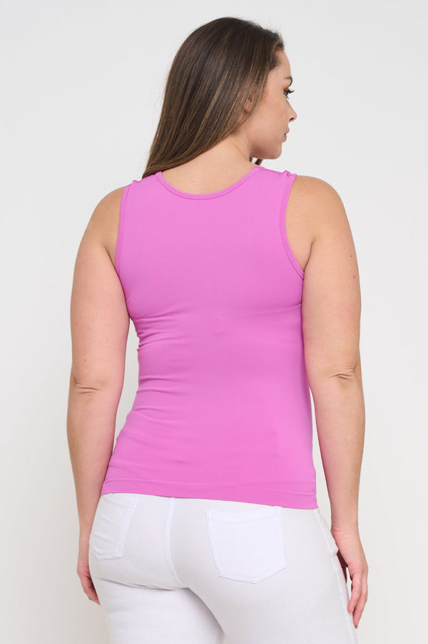 U Neck Solid Seamless Tank | Love It Curvy