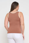 Love It Curvy U Neck Two Tone Seamless Tank