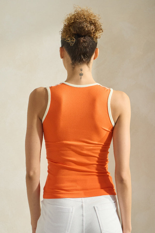 U Neck Two Tone Seamless Tank | Love It Curvy