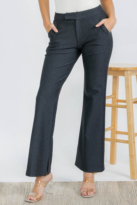 Love It Curvy Ponte Pants with Inner Side Opening