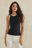 Seamless Reversible High Neck Contrast Trim Tank Top | Love It Curvy