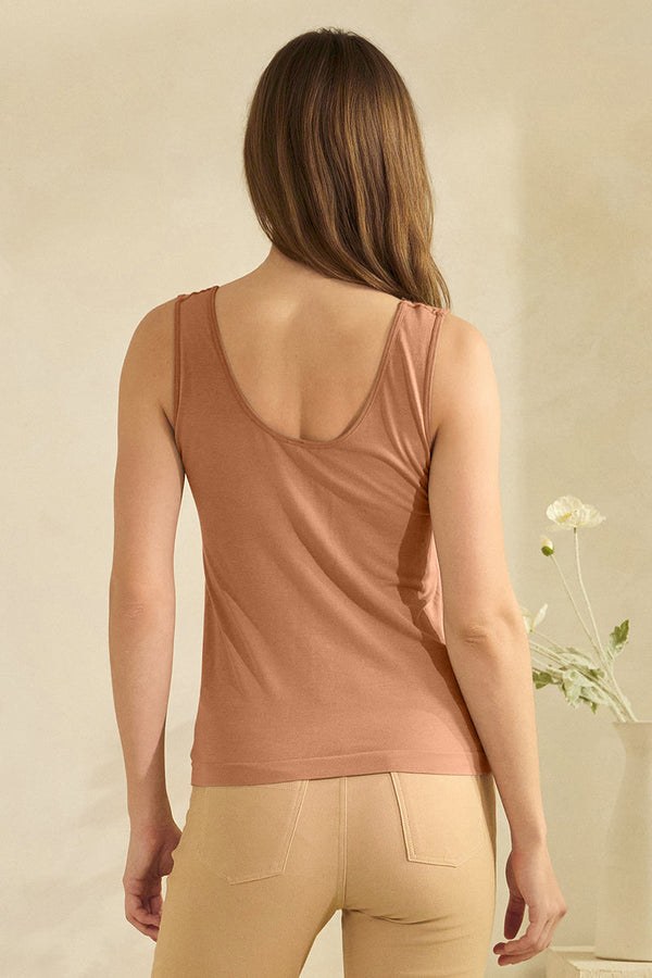 Airsoft Seamless Reversible U-V Neckline Modal Tank Top | Love It Curvy