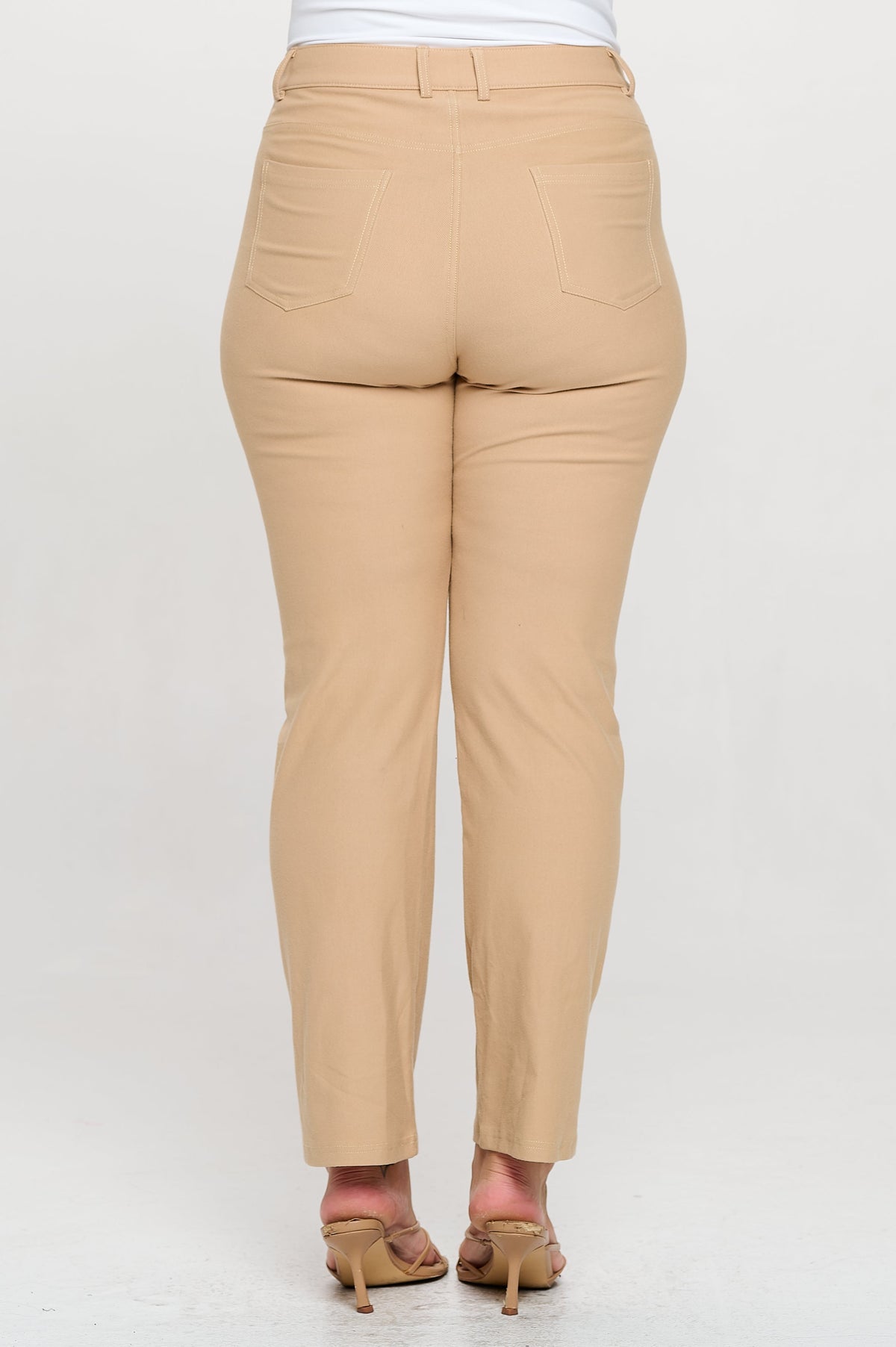 Plus Size Women's Classic Solid Straight Leg Jeggings | Love It Curvy